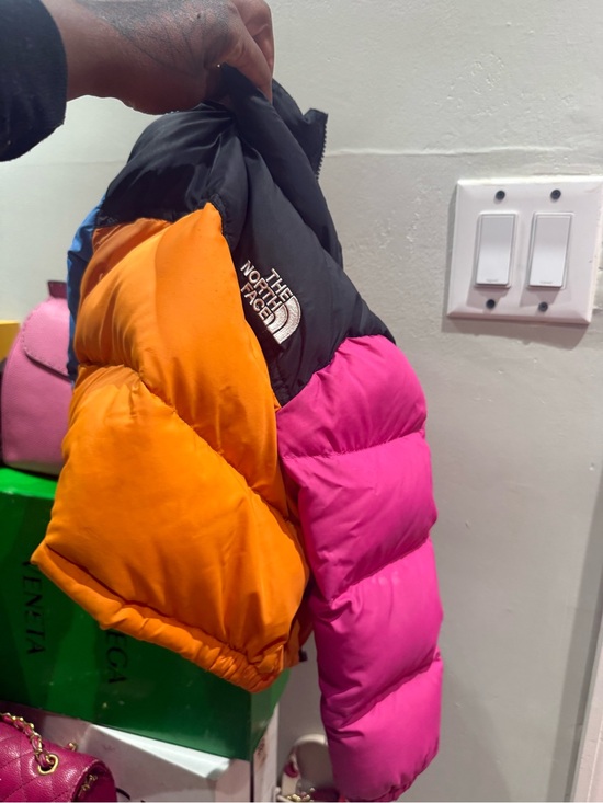The North Face Other - The North Face Kids Colorblock Puffer Jacket - Black, Orange & Pink
